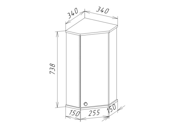 Шкаф подвесной Bellezza Лилия 34 4642403231016